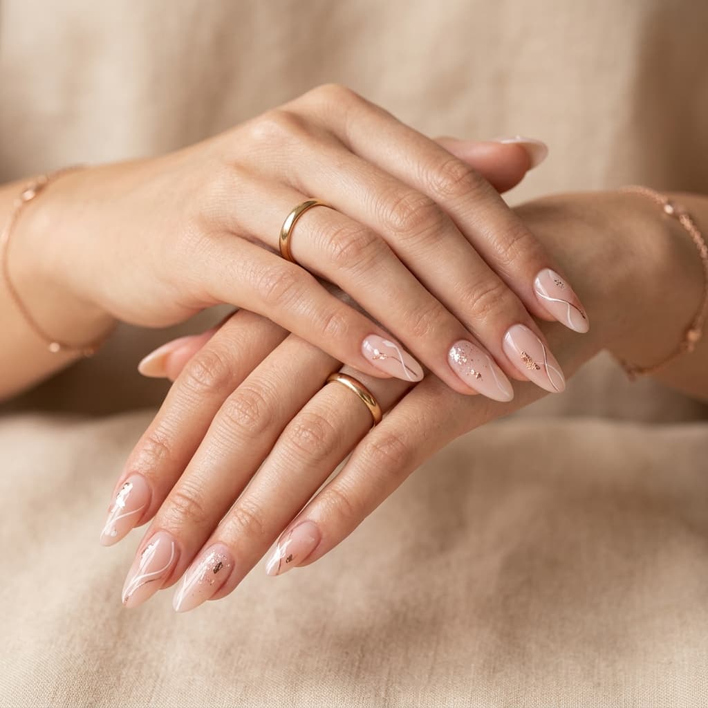 Rose Gold Chrome Swirl