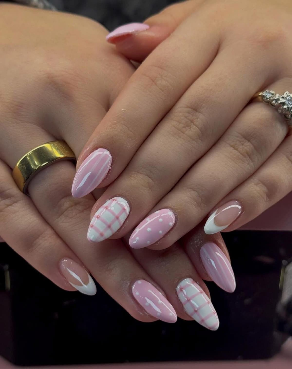 Candy Grid Nails