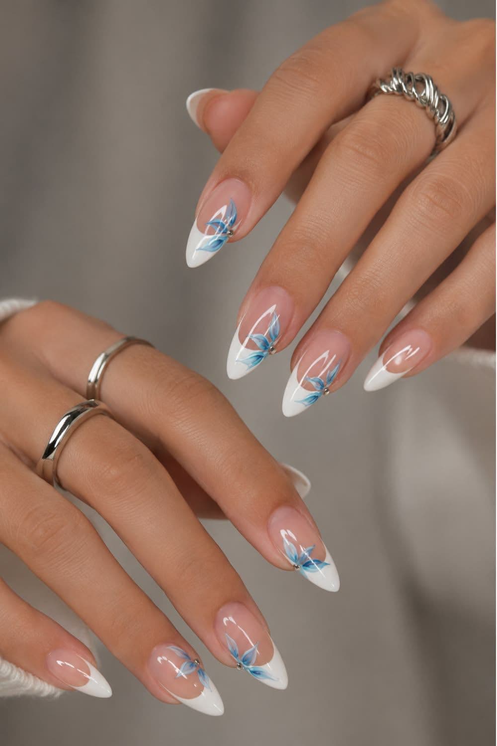 Frosty Lily Nails