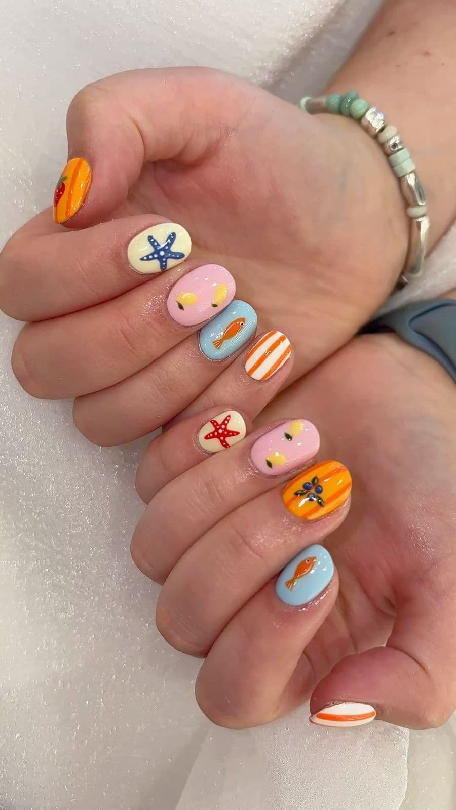 Santorini Stripe Tips